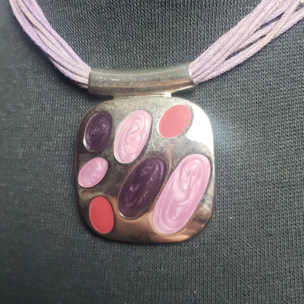 Purple and Pink Statement Necklace‎